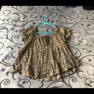 New Crop top Tee, Floral: Size M